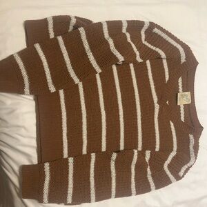 Vintage Brown Striped Sweater